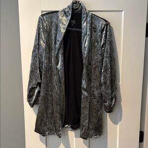 Women's Gray Velvet Jacket